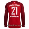 FC Bayern München Lucas Hernandez 21 Hjemme 2021-22 - Herre Langermet Fotballdrakt